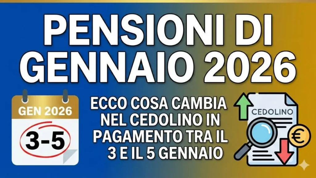 Pensioni di Gennaio 2026